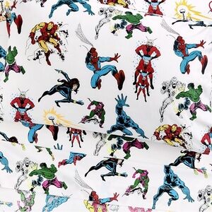 Marvel heroes glow in the dark twin sheet set- pottery barn